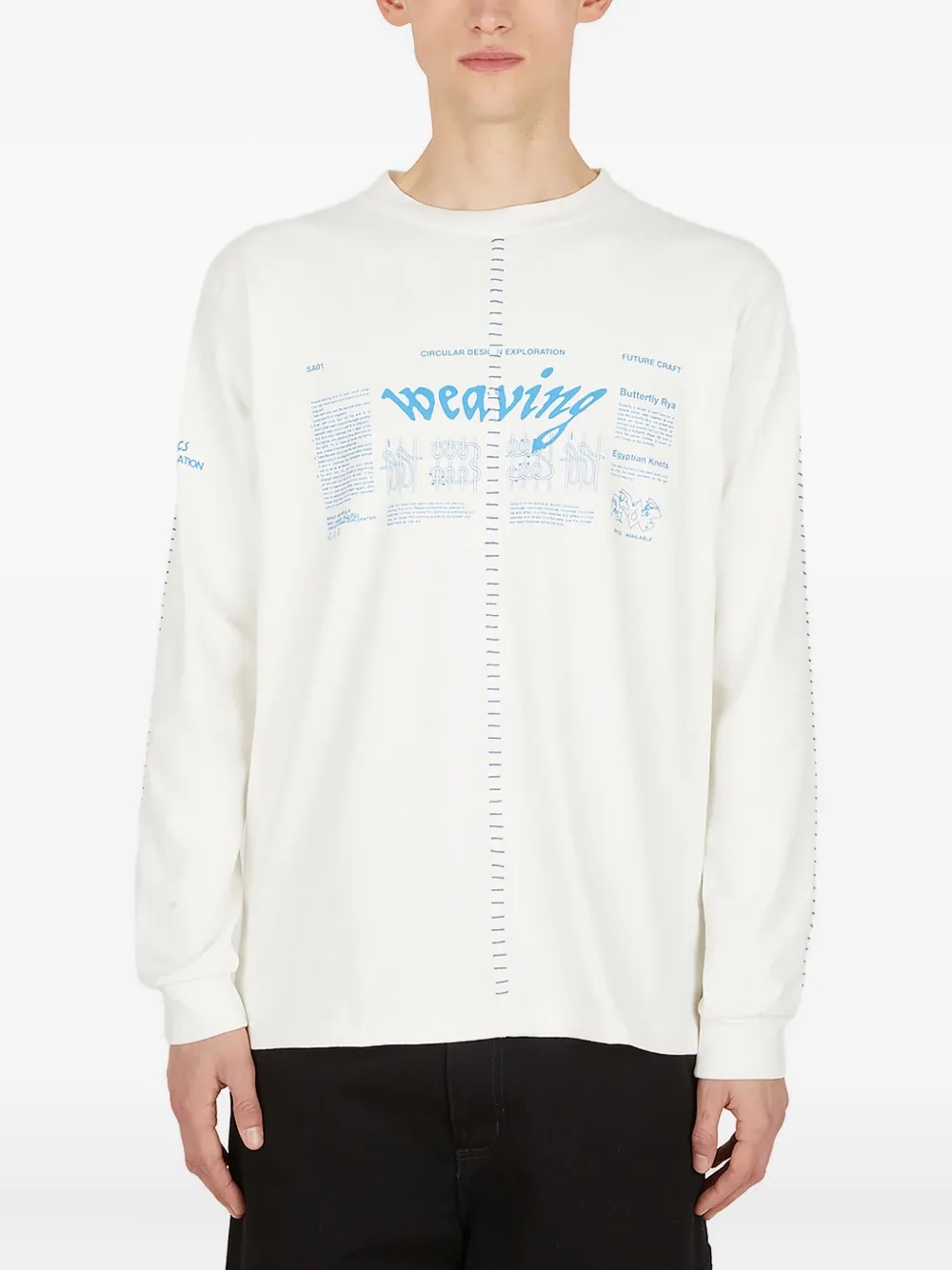 Space Available graphic-print long-sleeved T-shirt - ホワイト Space Available graphic-print long-sleeved T-shirt - ホワイト