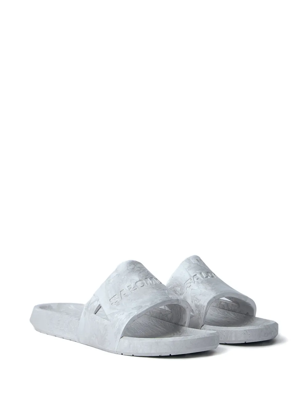 Salomon Summeride Logo-dbossed Slides In Silver