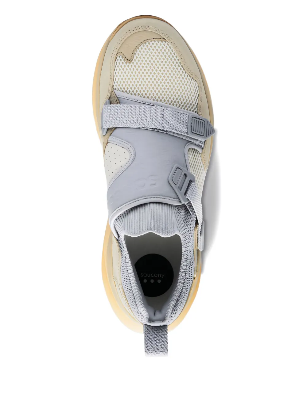 Saucony Grid x Ultra mesh-upper strap sneakers Grey