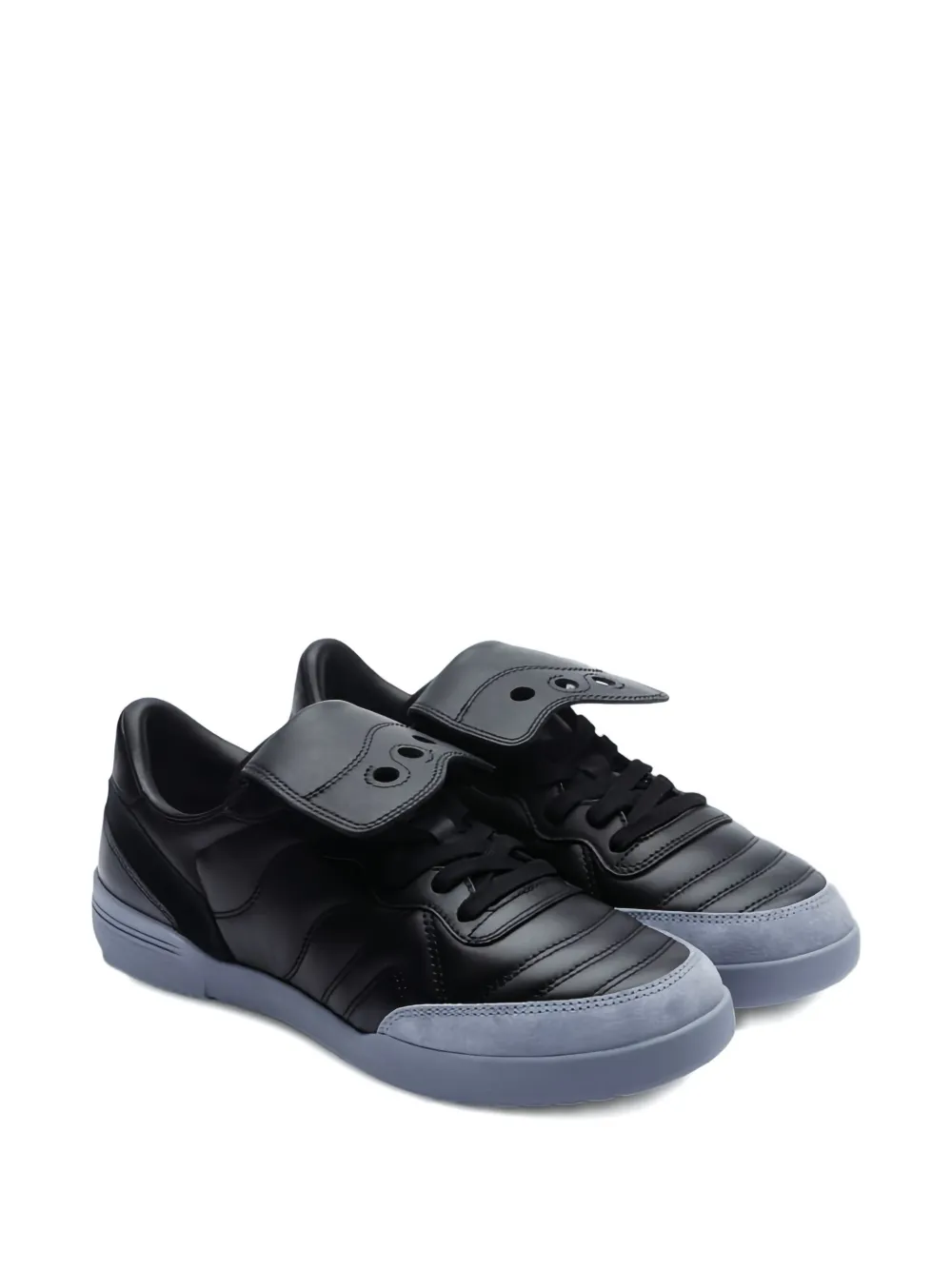 Saucony 586i quilted leather sneakers Black