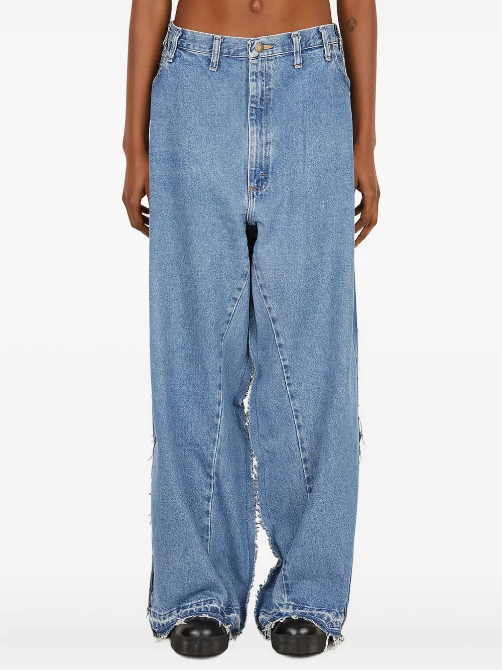 PROTOTYPES jeans med osydd fåll | blå | Image 1