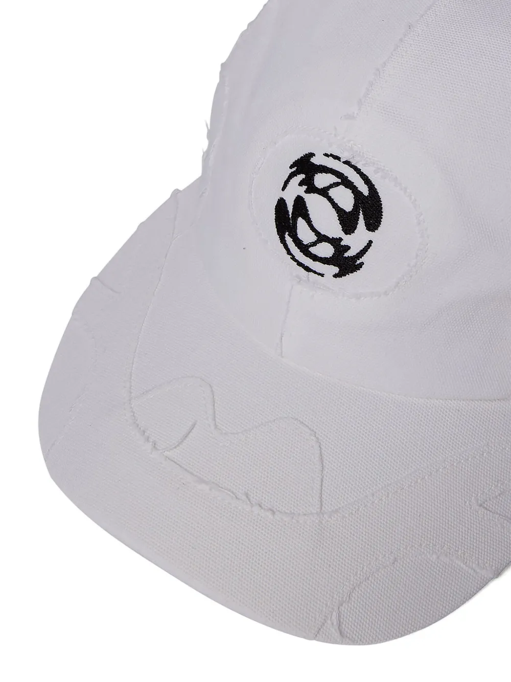 Rombaut Logo-motif Frayed Baseball Cap In White