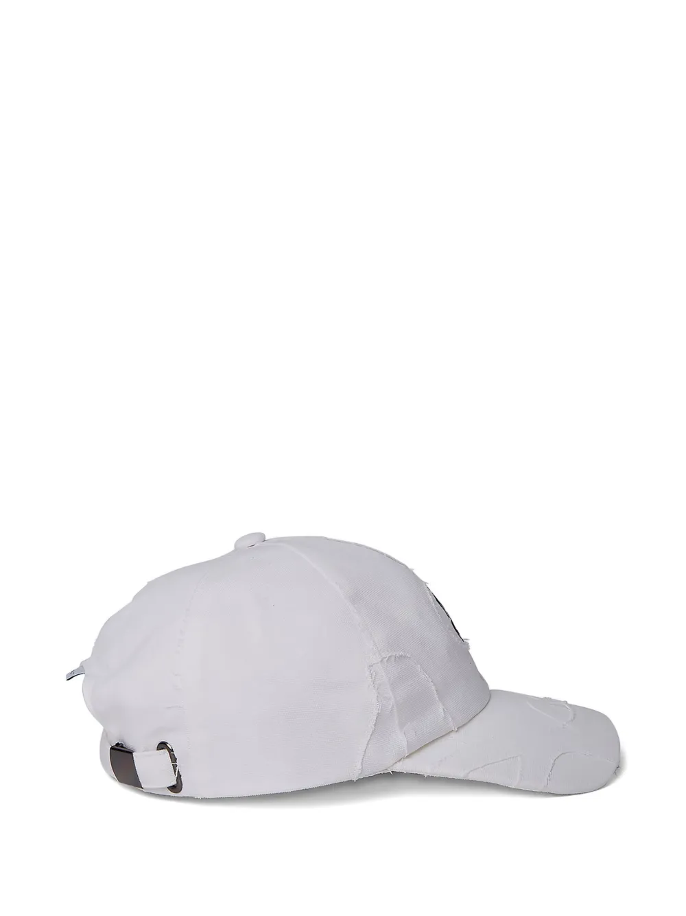Rombaut Logo-motif Frayed Baseball Cap In White