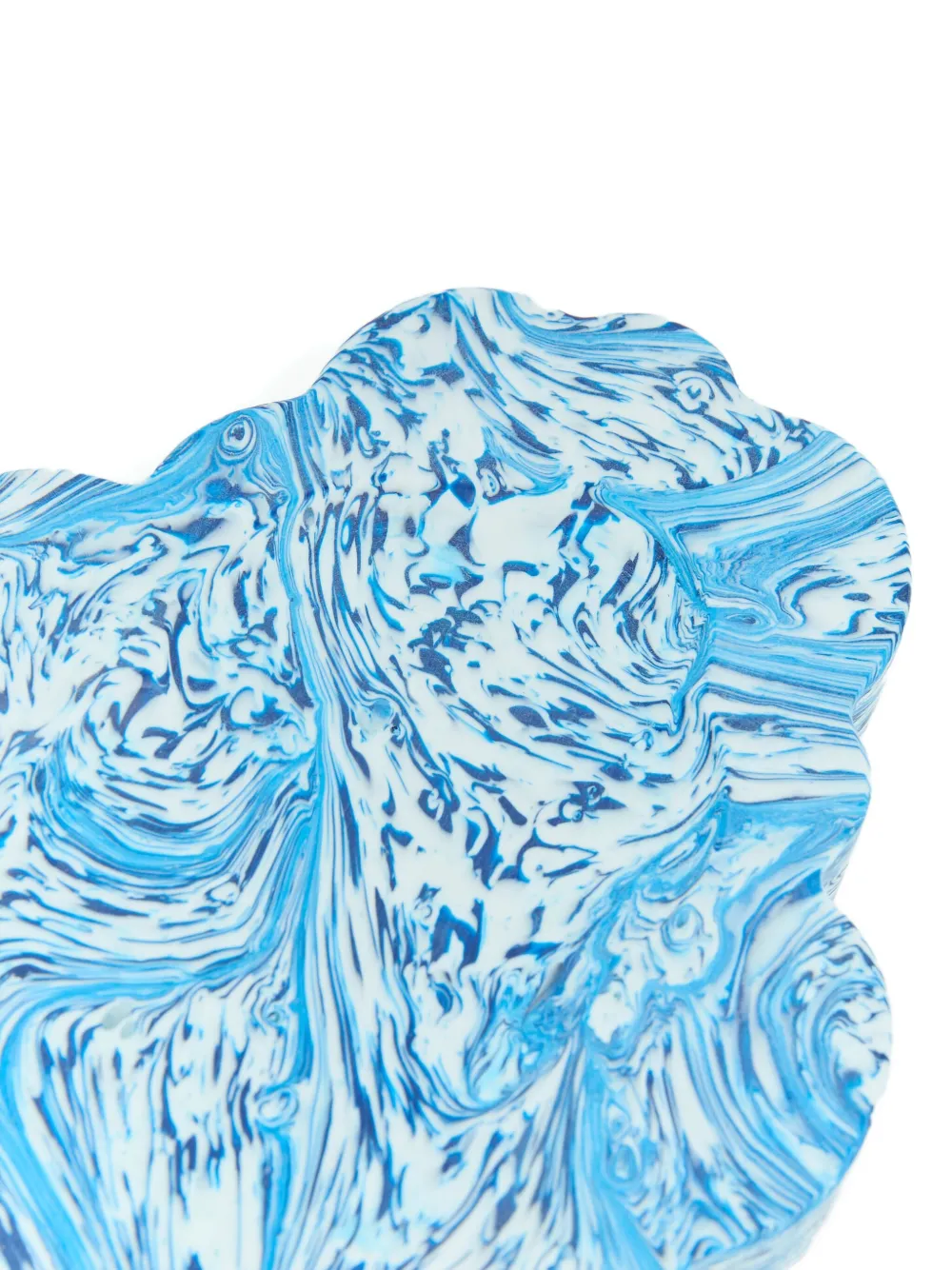 Space Available Abstract-pattern Print Tray In Blue