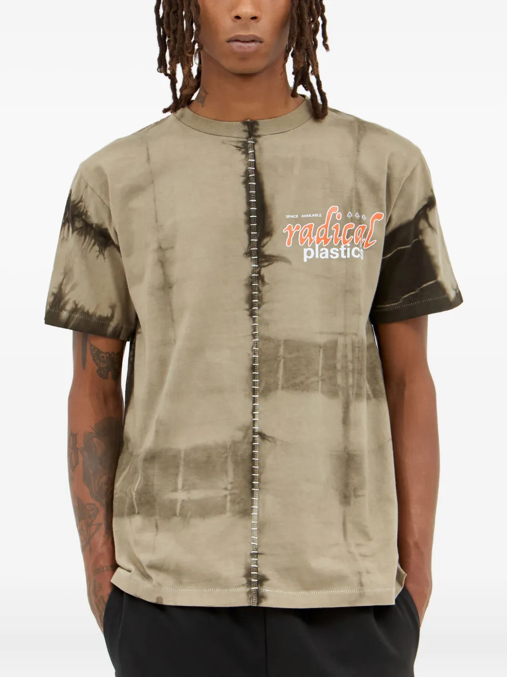 tie-dye panelled T-shirt
