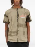 Space Available tie-dye panelled T-shirt - Neutrals
