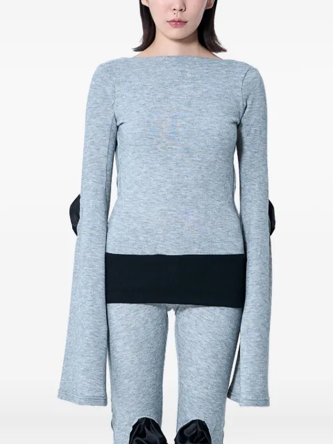 Sia Arnika open-back elbow-patch top