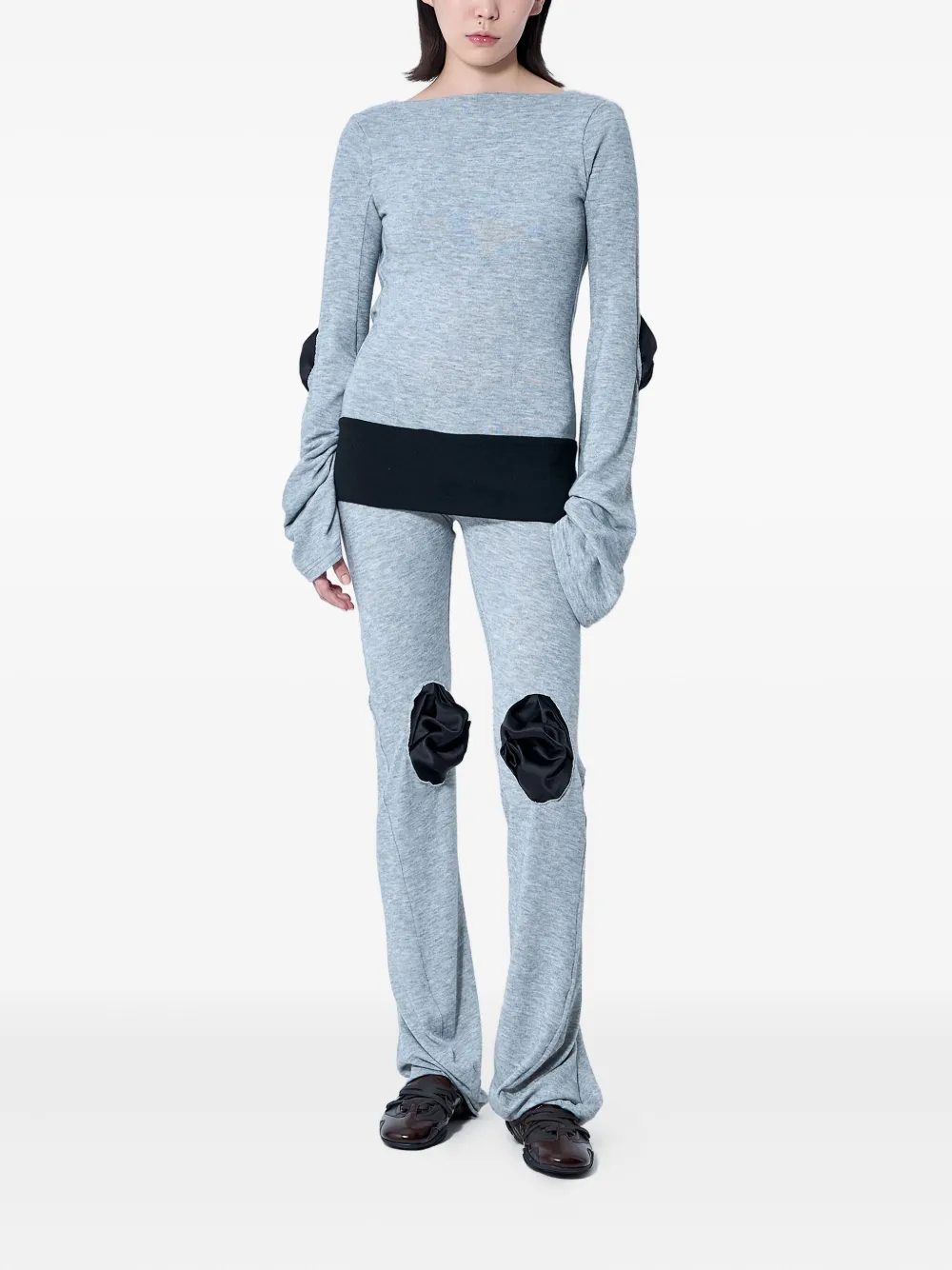 Sia Arnika satin knee-pad trousers | Flared & Bell-Bottom Pants | Image 2