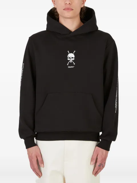 Death Cigarettes skull graphic-print hoodie