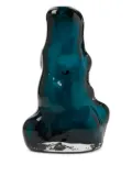 Agmes abstract glass vase (15.2cm x 11.4cm) - Blue