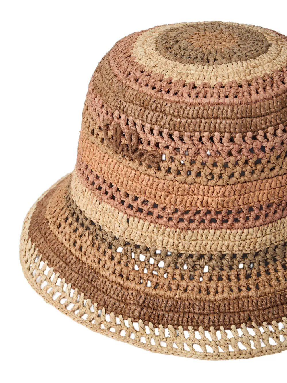 Chloé Gestreepte vissershoed Beige