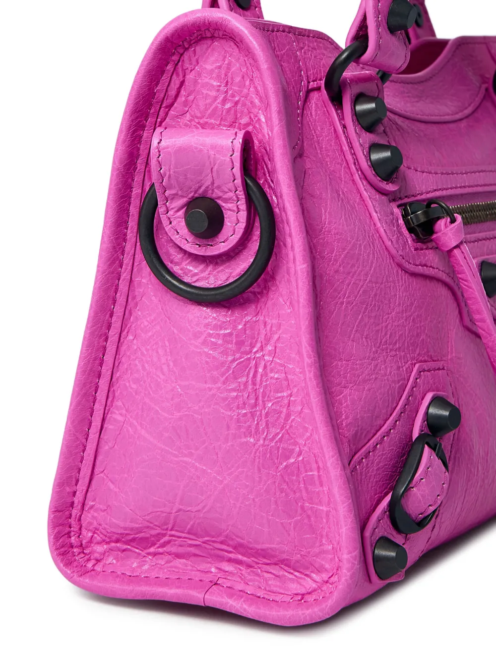 Balenciaga Le City leren shopper verfraaid met studs Roze
