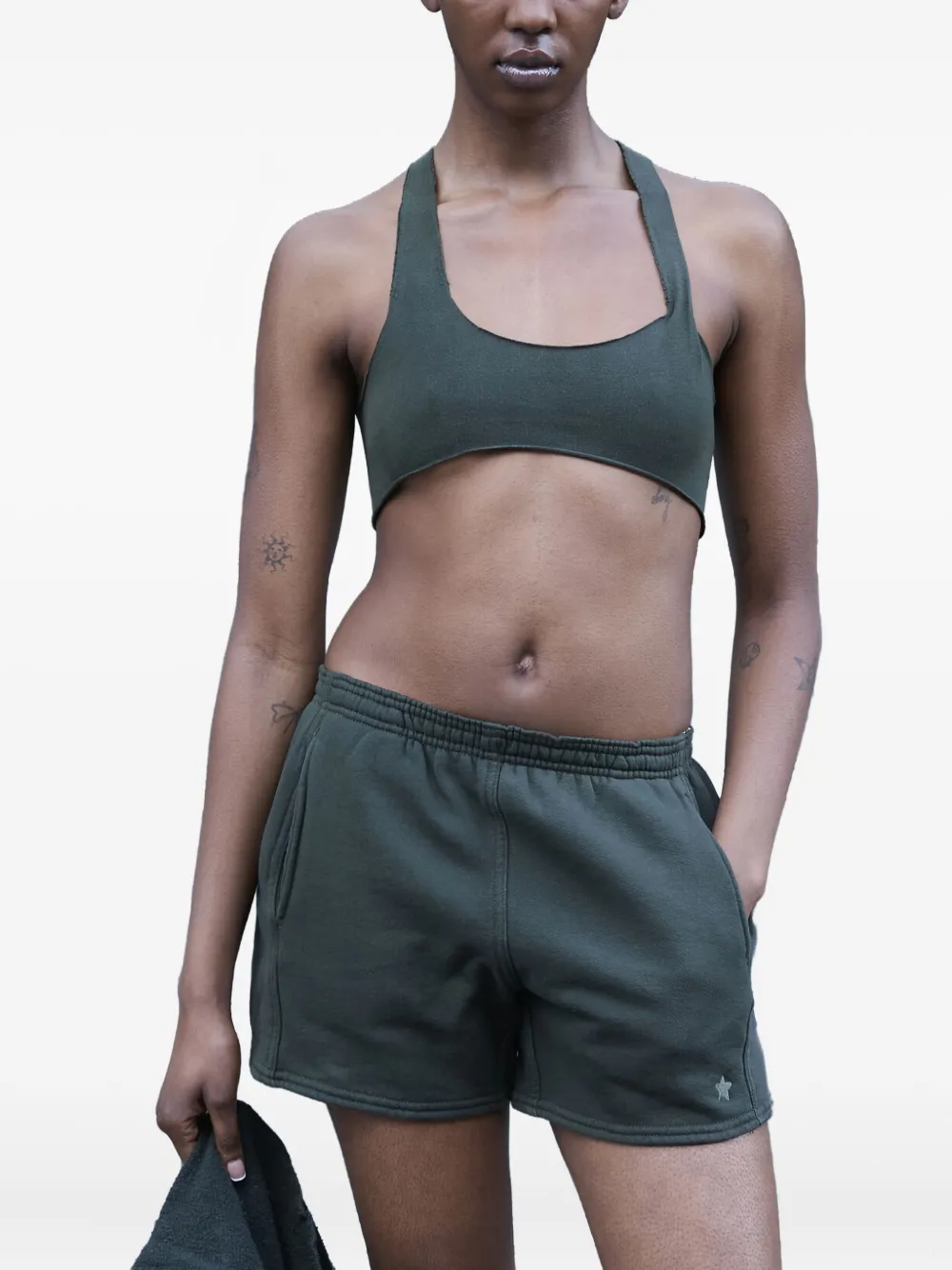 GREG ROSS star-embellished racerback tank top | Green | Image 1