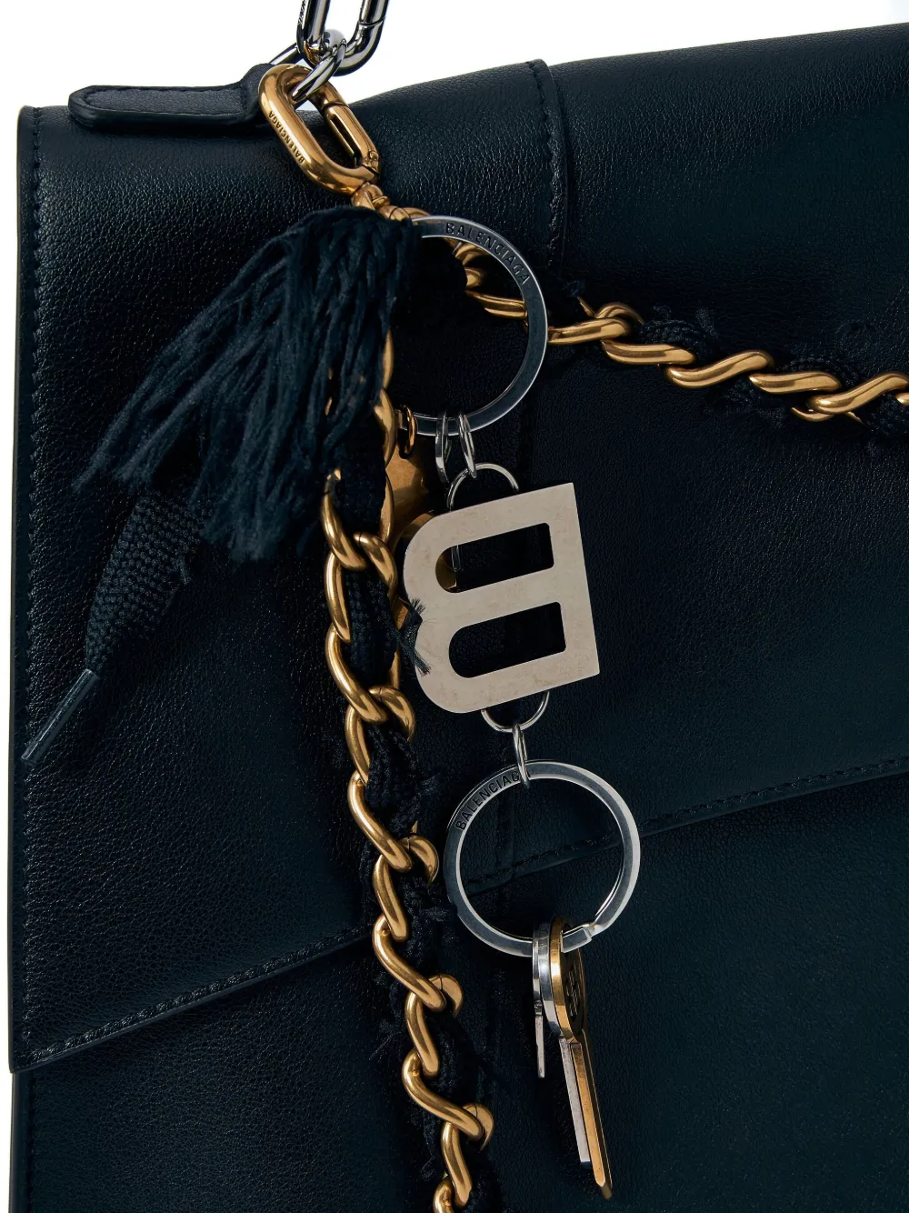 Balenciaga large Soft Hourglass flap tote bag Zwart