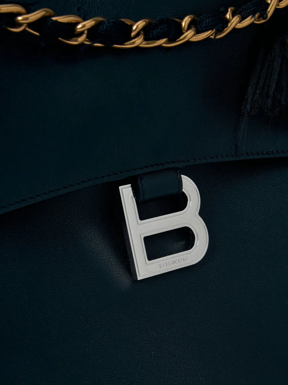 Balenciaga large Soft Hourglass flap tote bag Zwart