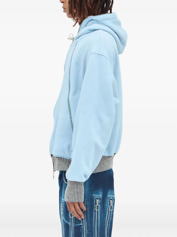 Charlie Constantinou Hybrid zip-panel Hooded Sweatshirt | Blue
