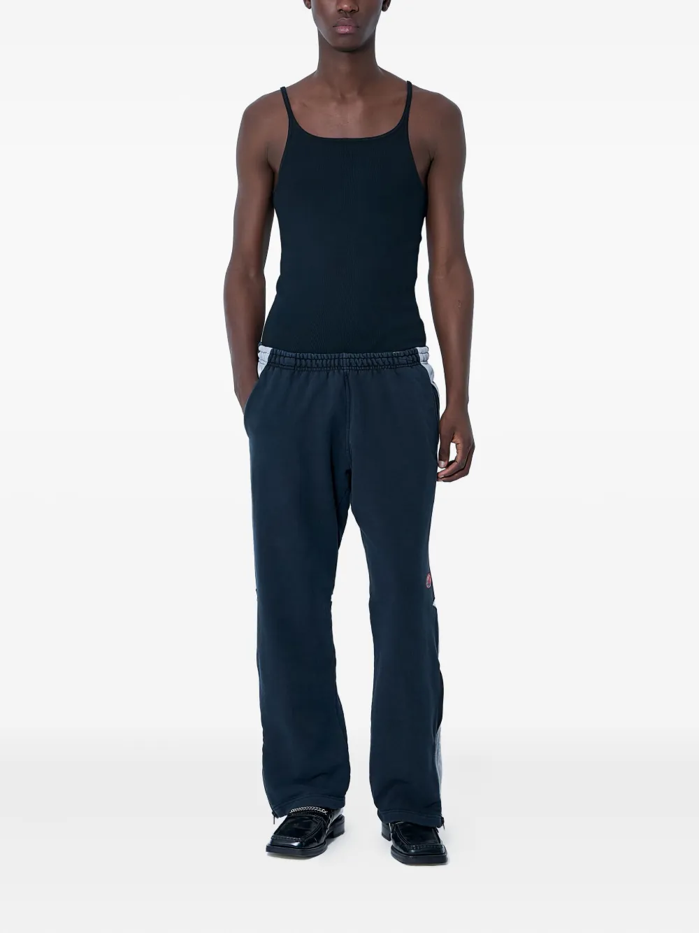 GREG ROSS Geribbelde tanktop Zwart