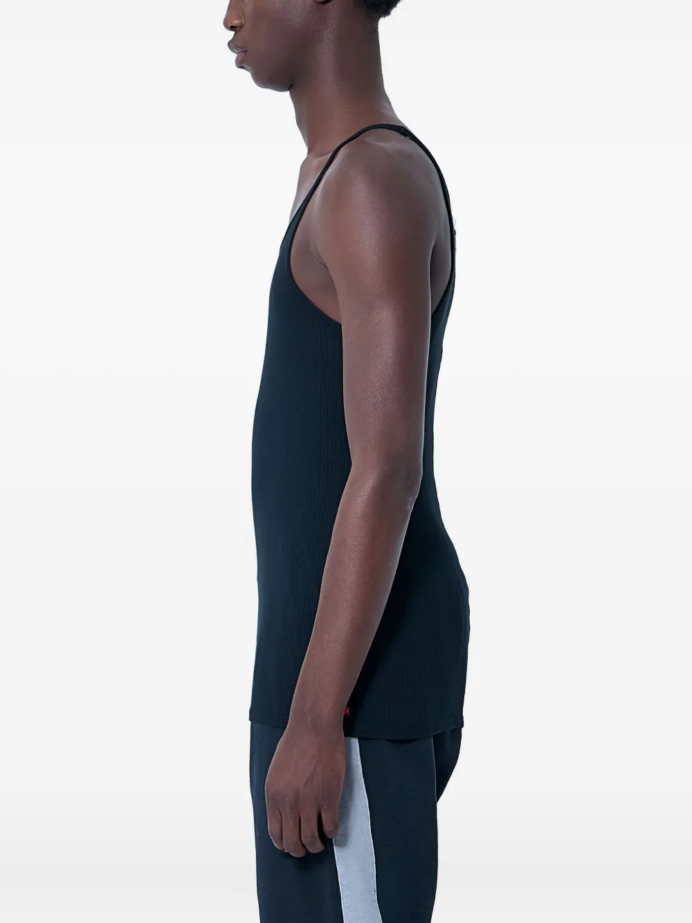 GREG ROSS Geribbelde tanktop Zwart