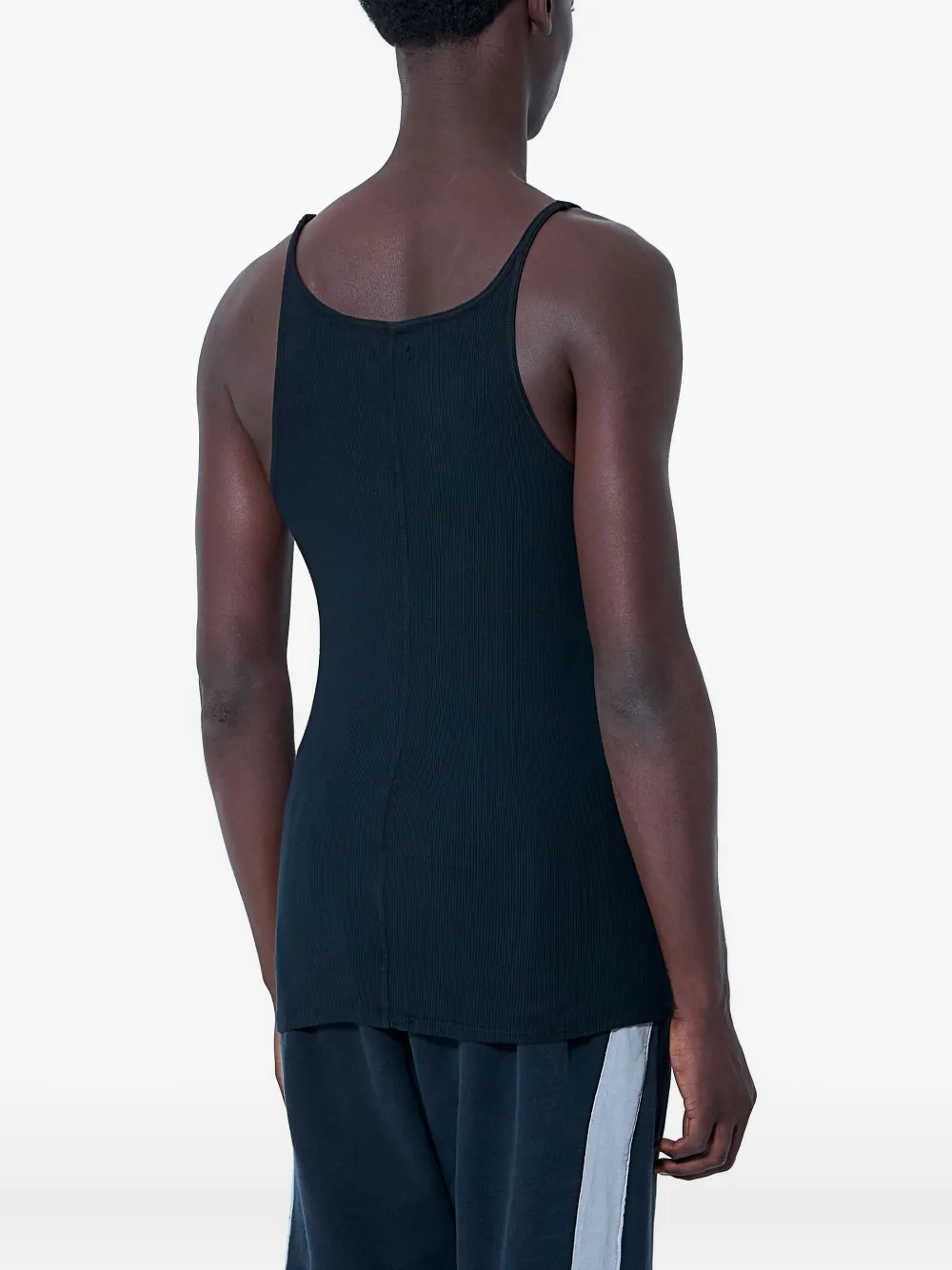 GREG ROSS Geribbelde tanktop Zwart