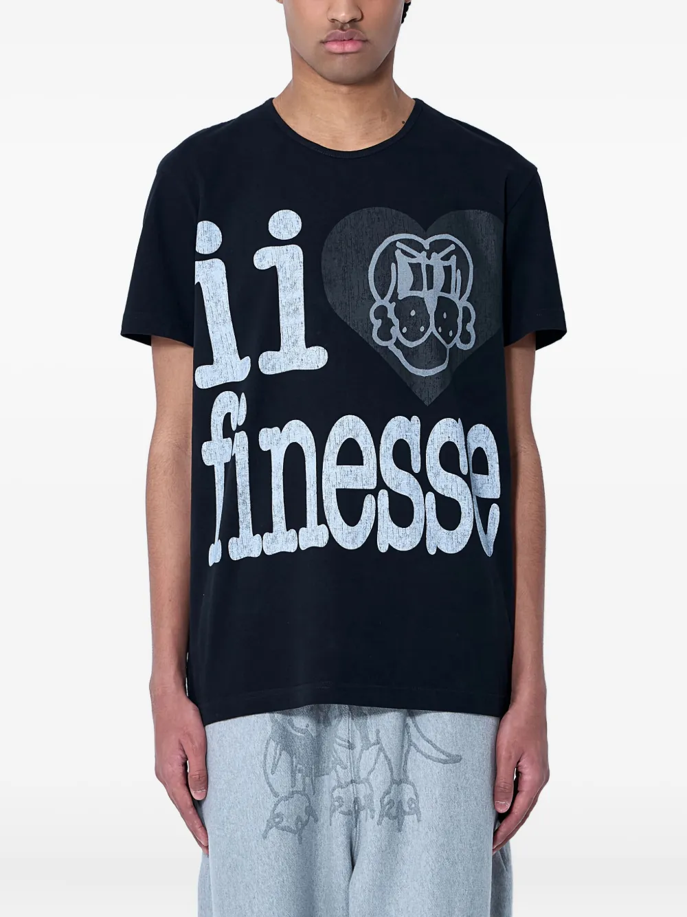 CHITÈ graphic-print crew-neck T-shirt | Black | Image 1