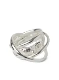 Georgia Kemball polished-abstract figure ring - Silver