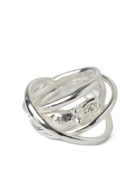 Georgia Kemball polished-abstract figure ring