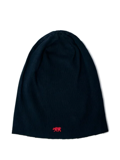 GREG ROSS logo-motif ribbed beanie