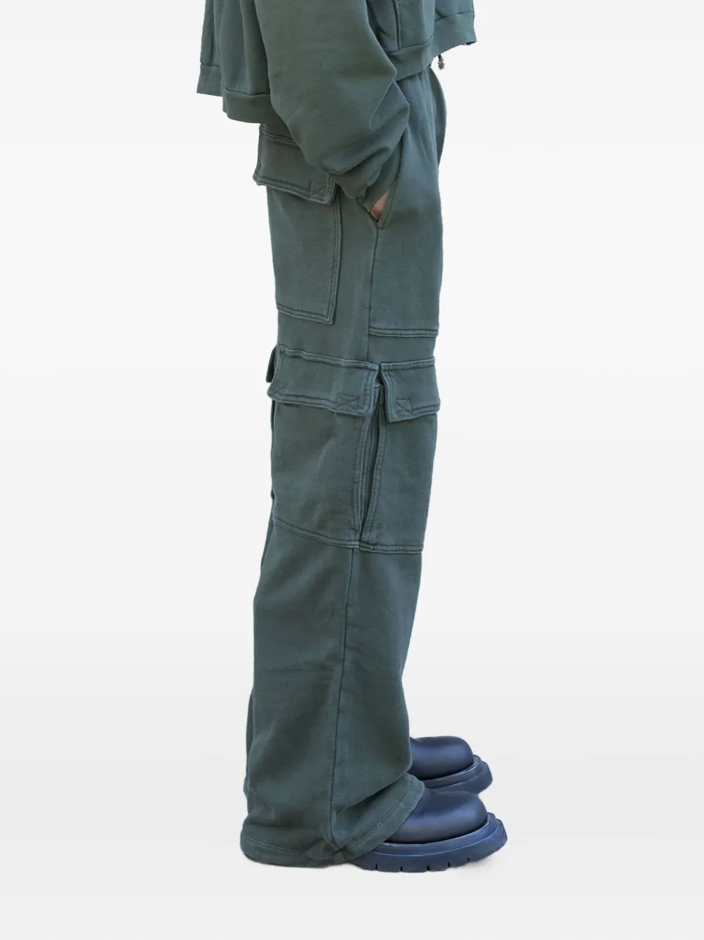 GREG ROSS multi-pocket cargo trousers Groen