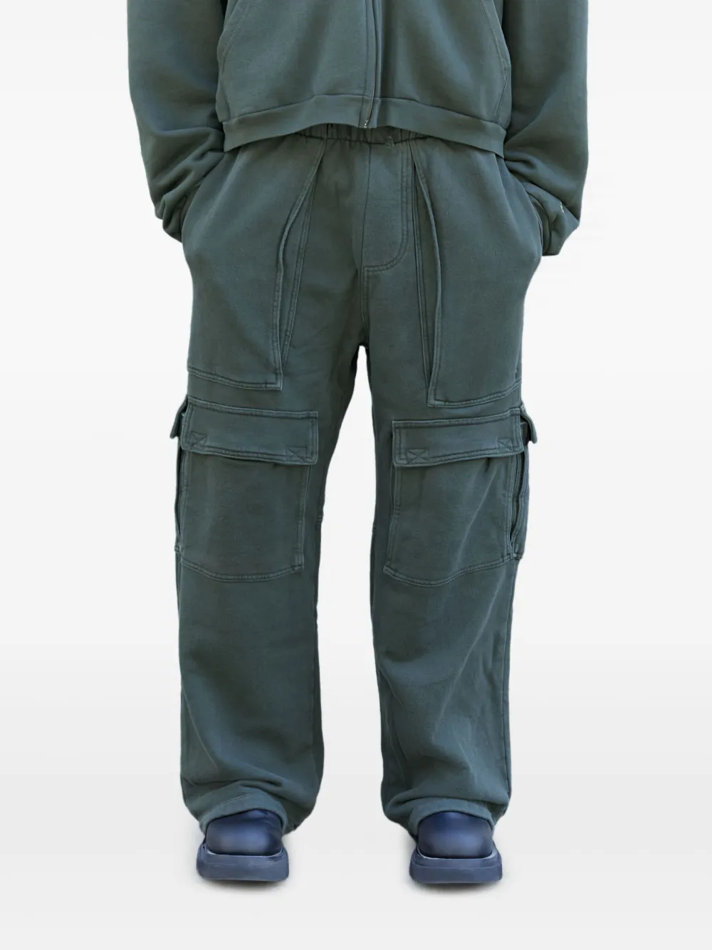 GREG ROSS multi-pocket cargo trousers Groen