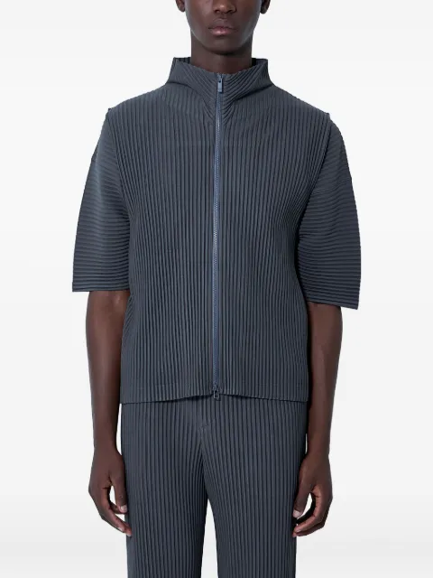 Homme Plissé Issey Miyake pleated zip-front vest
