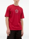 ICE & TECHNO graphic-print crewneck T-shirt - Red