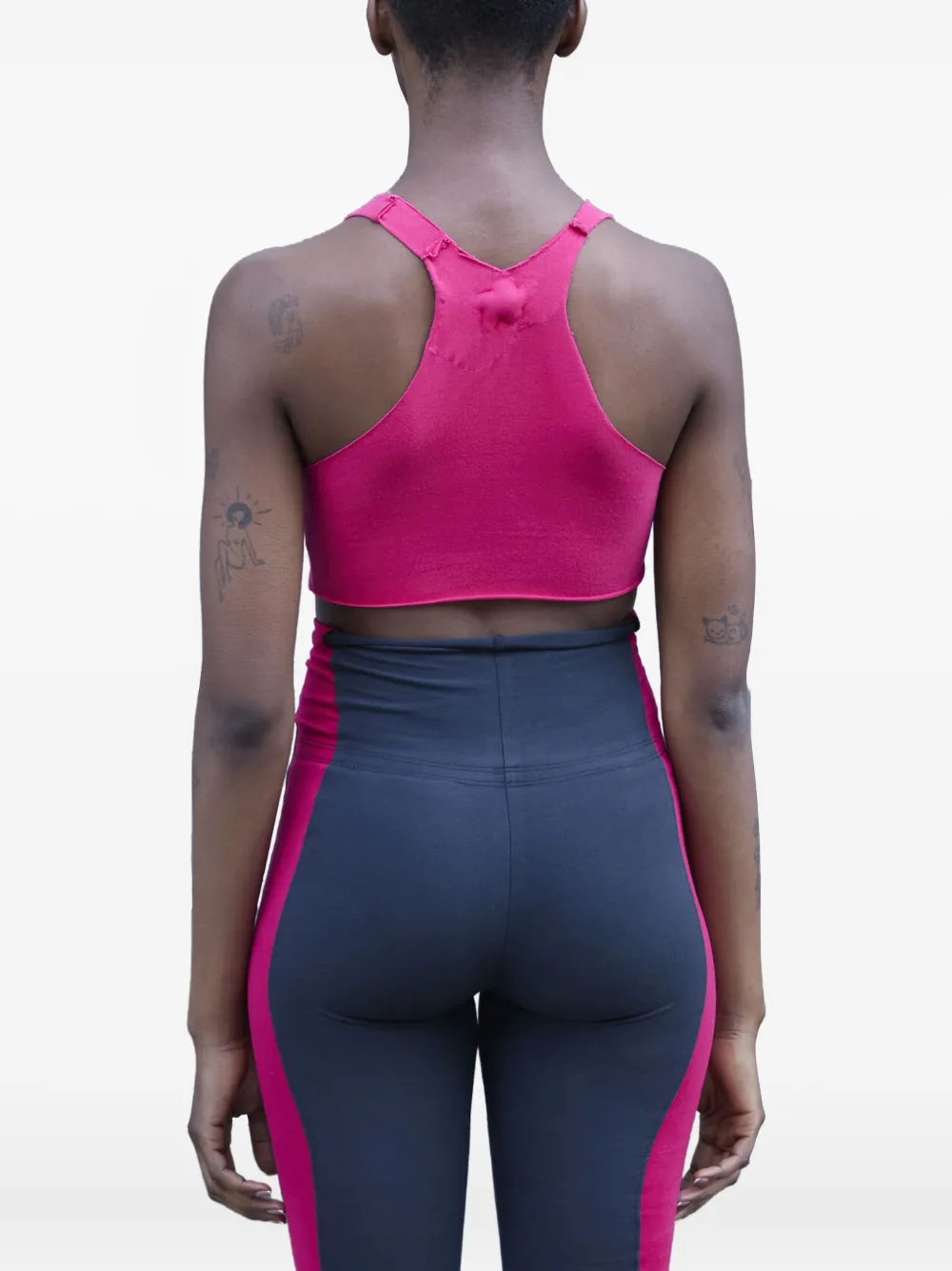 Greg Ross Racerback Raw-cut Top In Pink