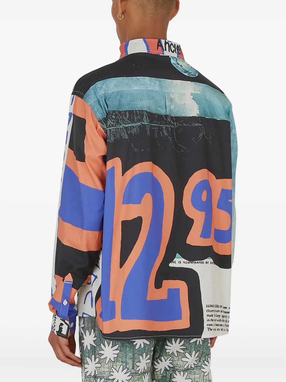 DRx x STEFAN MEIER x LN-CC 10 Cents Off graphic-print cotton shirt Veelkleurig