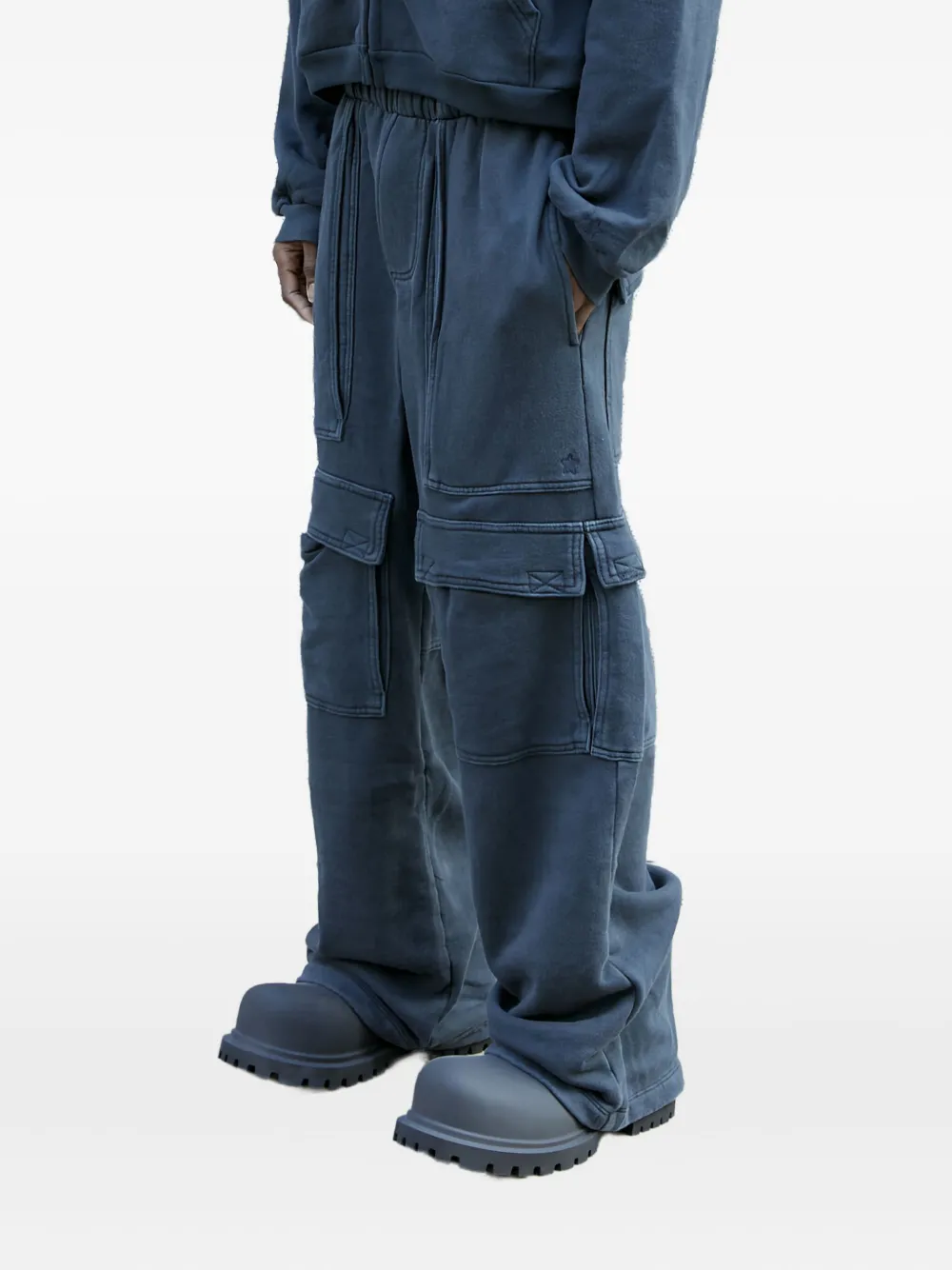 GREG ROSS cargo track pants Zwart