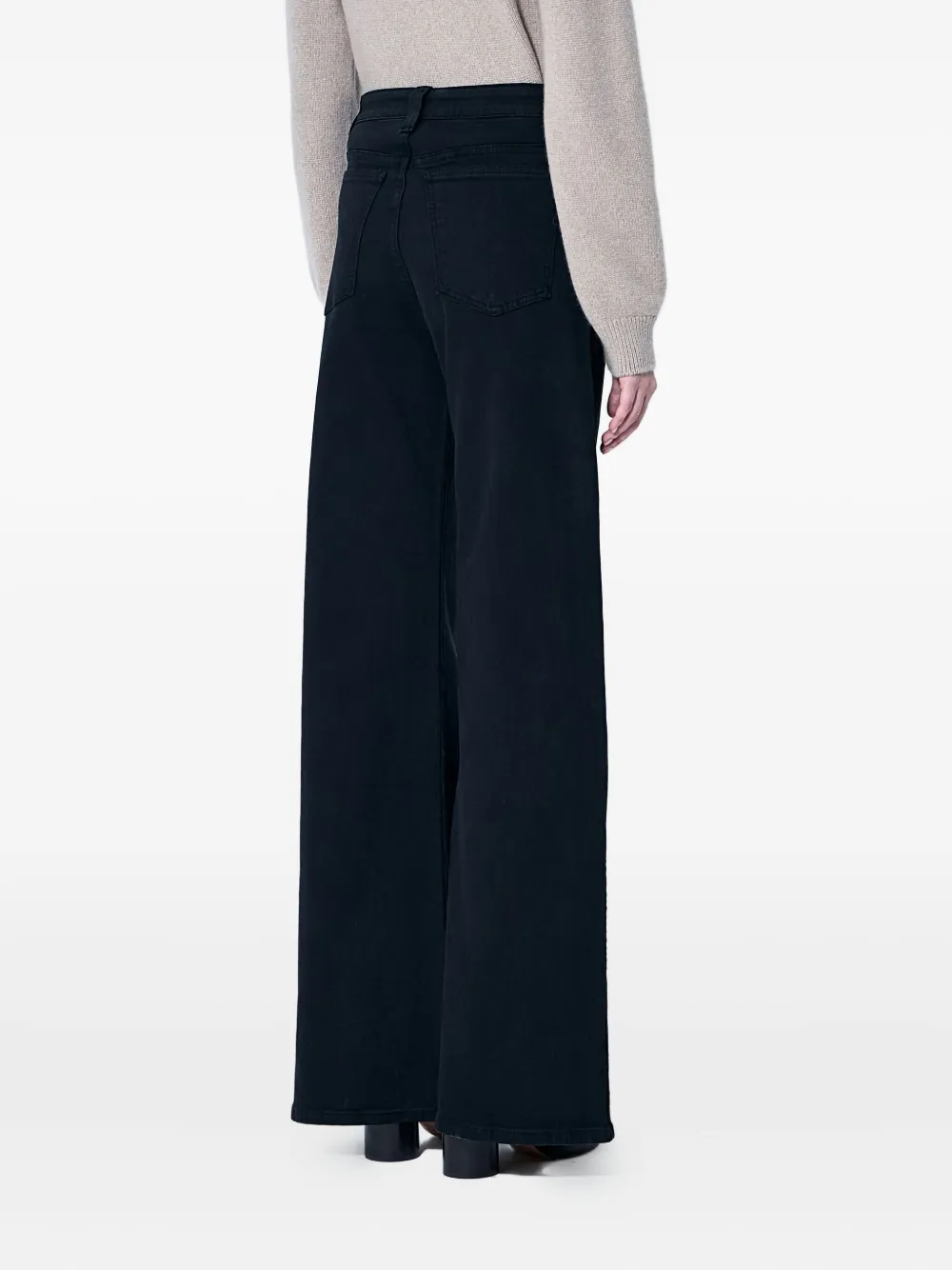 KHAITE Jeans met wijde pijpen en vijf zakken Zwart