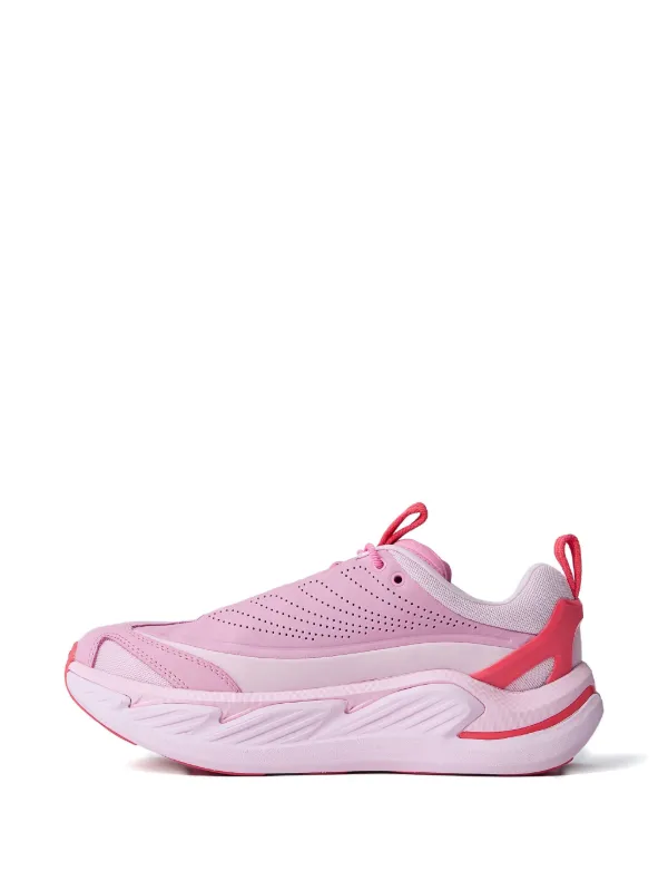 HOKA Elevon X Perforated lace-up Trainers Pink FARFETCH JO