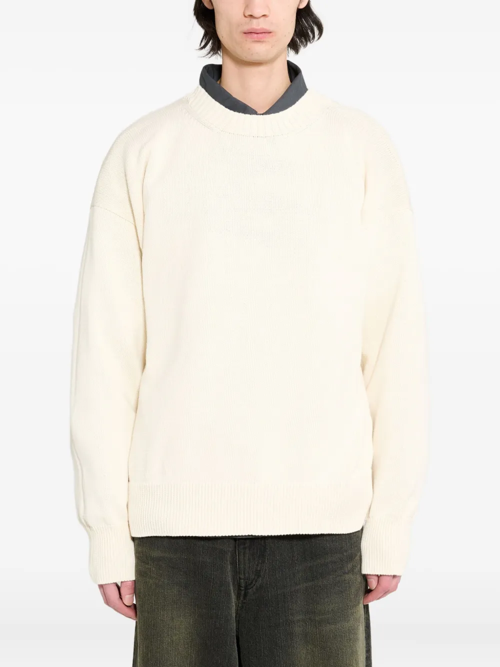 Mhl By Margaret Howell crew-neck cotton sweater | Neutrals | Image 1