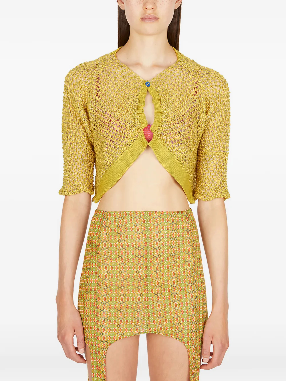 LOUISE LYNGH BJERREGAARD Maglione con bottoni - Giallo