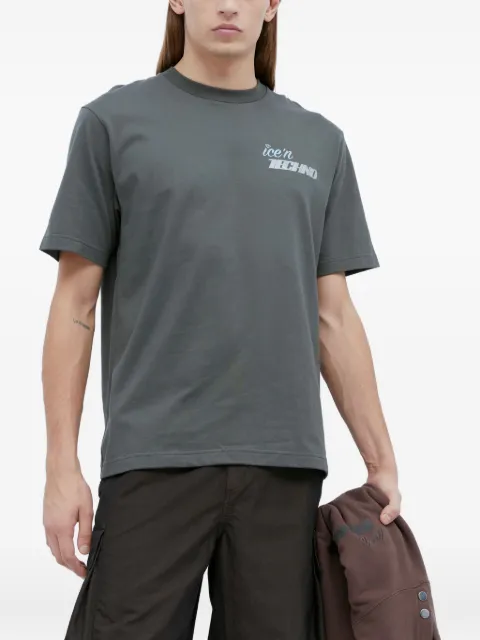 ICE & TECHNO logo-print crew-neck T-shirt