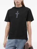 ICE & TECHNO cross logo-print T-shirt - Black