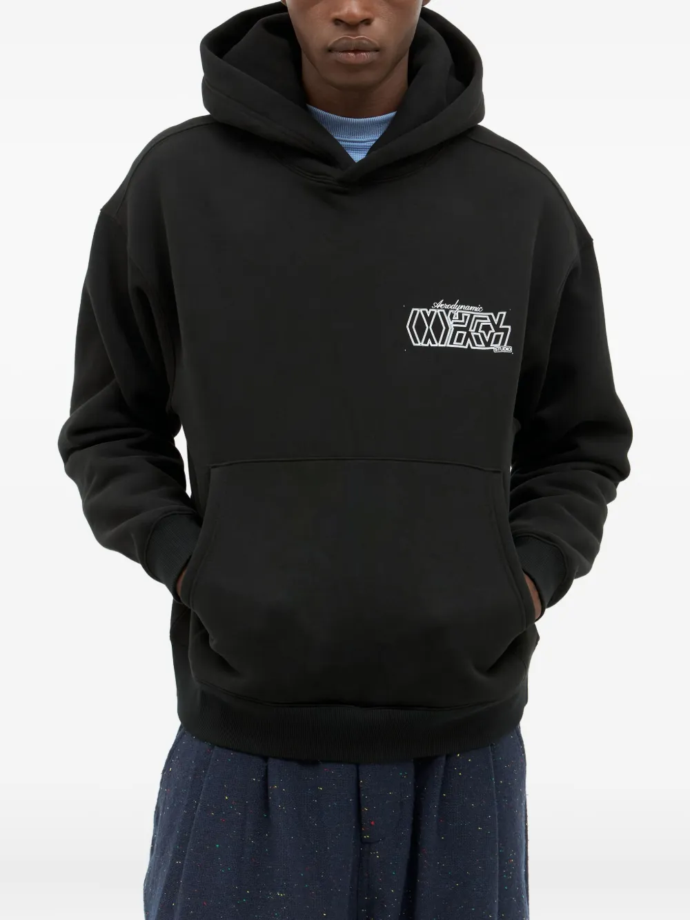 Metalwood Studio logo-embroidered hoodie | Black | Image 1