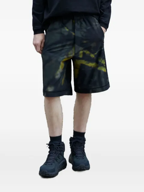 MOOS STUDIO camouflage-print elasticated-waistband shorts