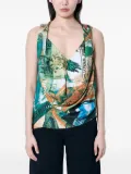 Kiko Kostadinov printed draped silk blouse - Multicolour