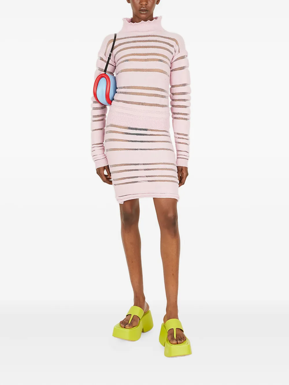 LOUISE LYNGH BJERREGAARD striped ribbed mini skirt | Fitted Skirts | Image 2