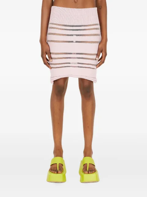 LOUISE LYNGH BJERREGAARD striped ribbed mini skirt