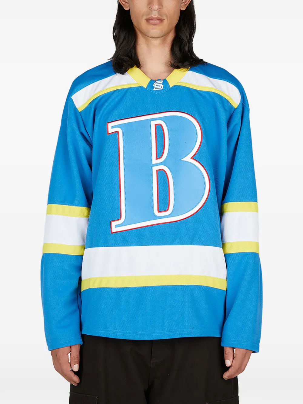 Better Gift Shop T-shirt Hockey con design color-block - Blu