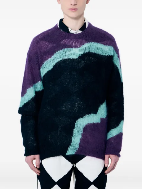 NÒMARYTHM TEXTILE colour-block crew-neck sweater