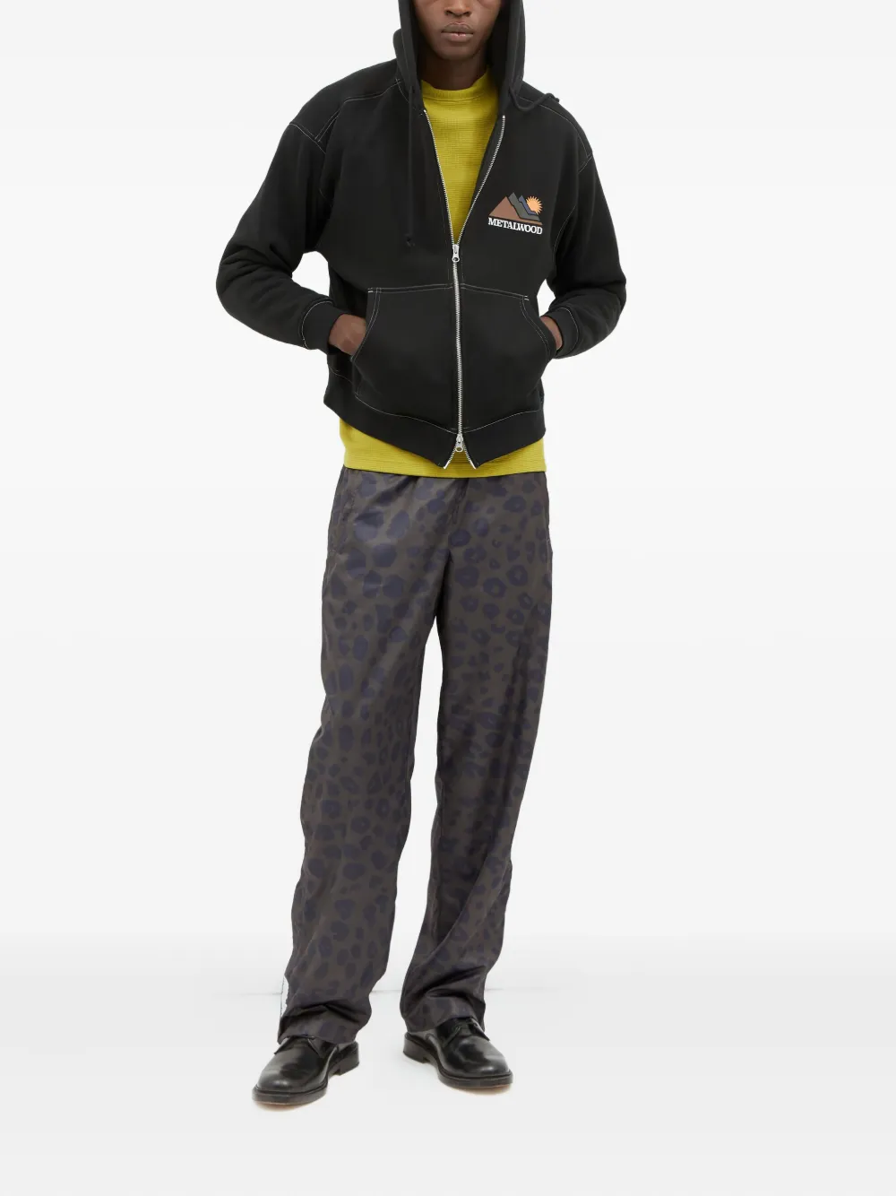 Metalwood Studio graphic-print zip-up hooded sweatshirt | Hooded Jackets | Image 2