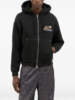 Metalwood メタルウッド 長袖 ポロシャツ ワッフル生地 黒 Metalwood