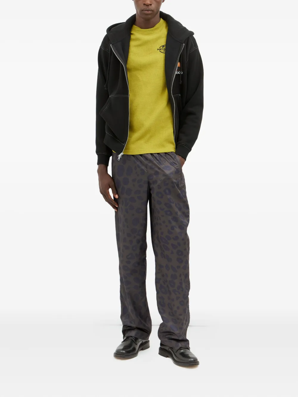 Metalwood Studio animal-print zip-cuff trousers | Regular-Fit & Straight Leg Pants | Image 2
